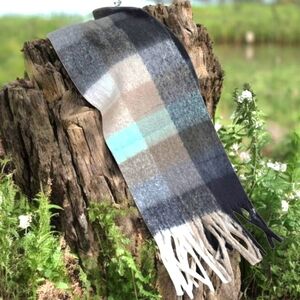 Wander Agio Wrap Scarf Soft Plaid Loop Yarn Cabincore Goblincore Forestcore  NWT